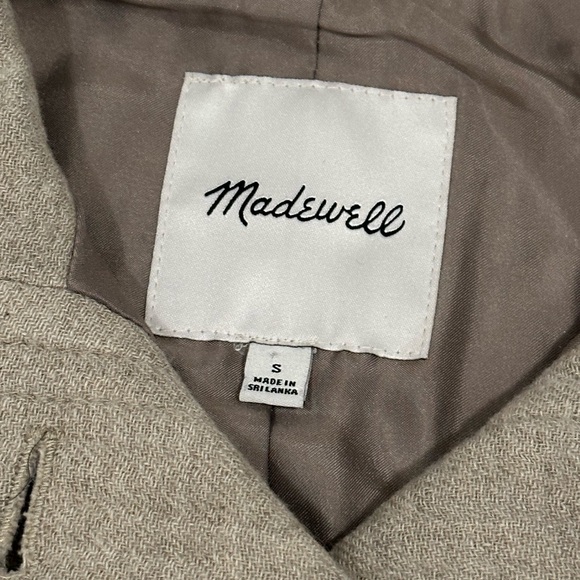 Madewell Clairmont Crop Jacket Women’s S Wool Blend Oversized Barn Jacket Beige - Picture 13 of 15